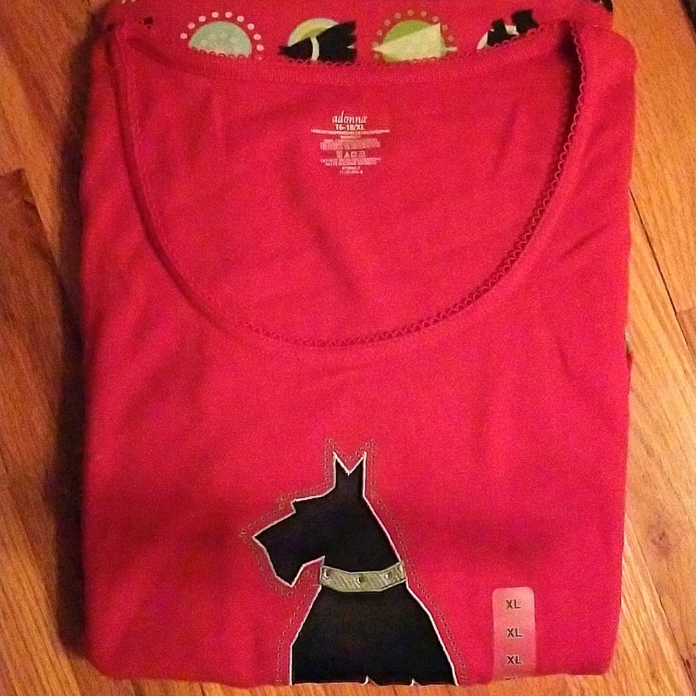Adonna Scotty Dog Short Sleeved XL  Lounge Set